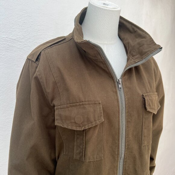 Mr. Wu Homme Men's Military-Inspired Olive Green Field Jacket Size L *Runs small - Picture 9 of 16